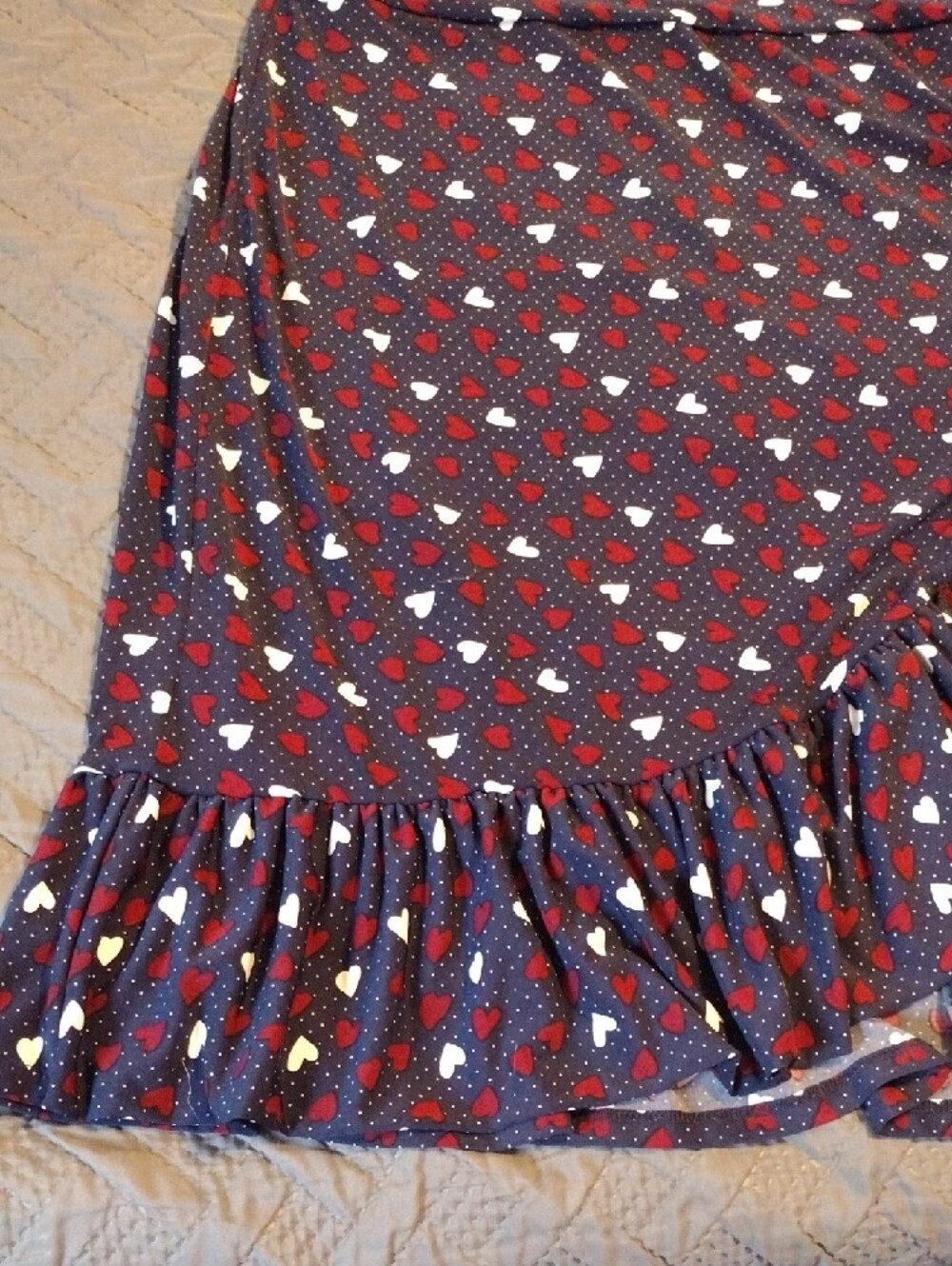 Talbots Navy Dress with Red and White Heart Print - Picture 8 of 14